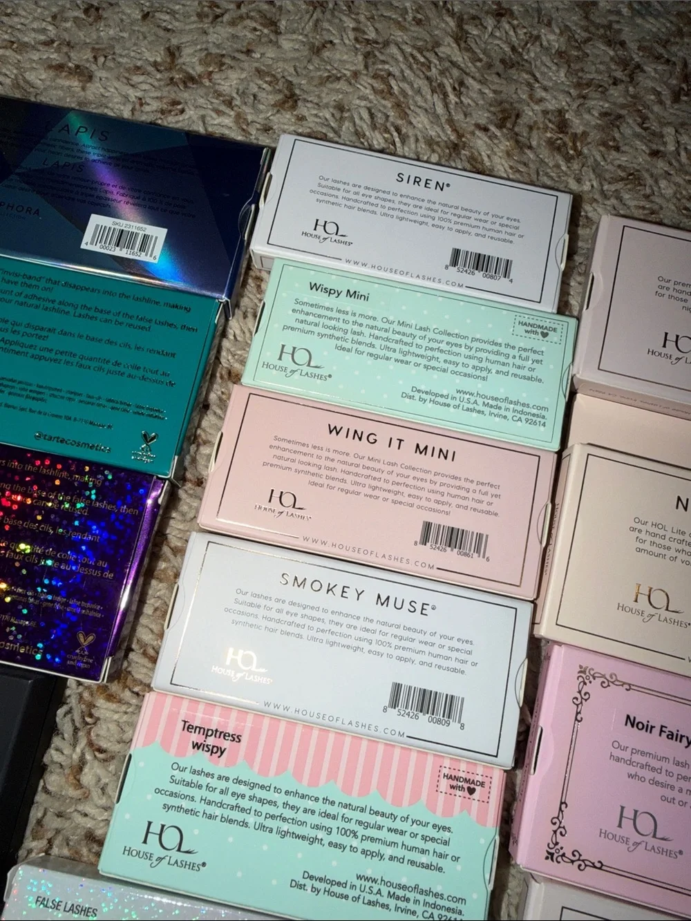 17 house of lashes/ tarte/ Anastasia various False Eyelashes Collection - Black